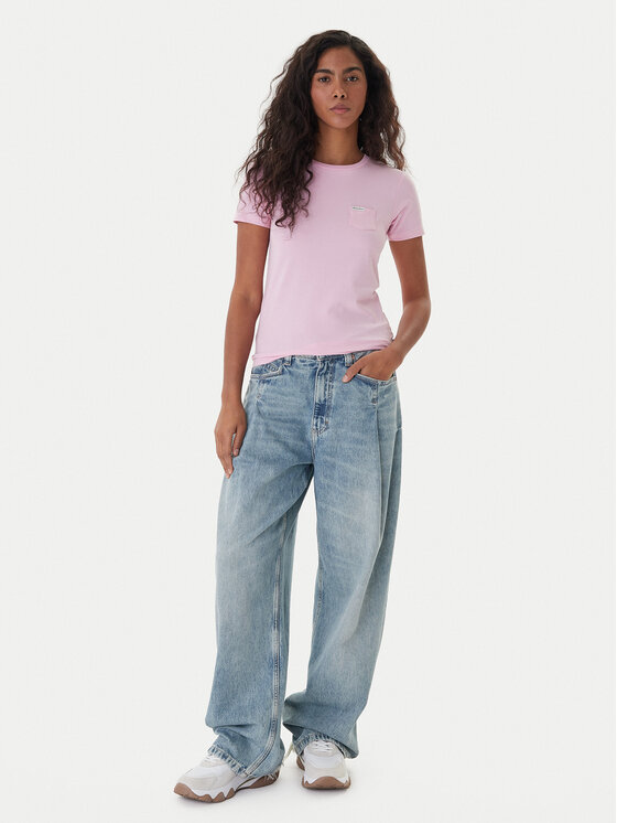 Guess Jeans Guess Jeans Camiseta W5RI52 J1314 Rosa Regular Fit