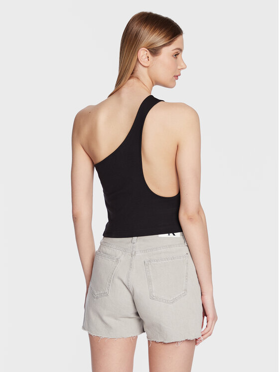 Calvin Klein Jeans Calvin Klein Jeans Felső J20J220788 Fekete Slim Fit