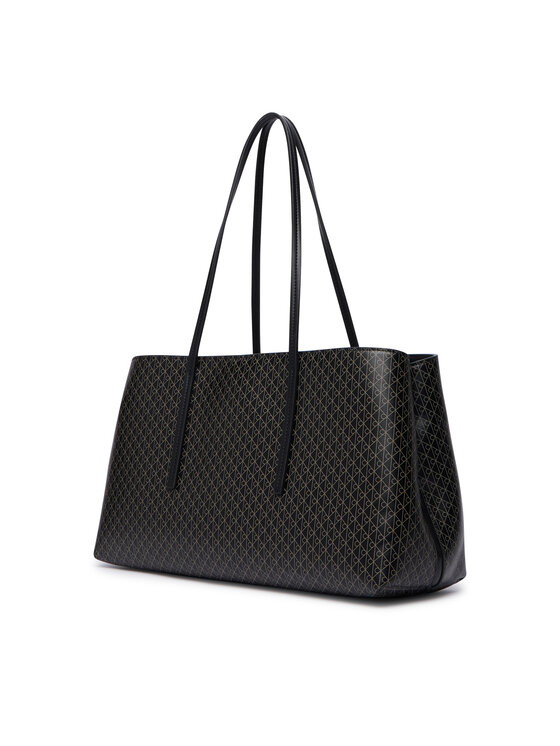 Calvin Klein Rankinė Calvin Klein Emblem Aop Medium Work Tote LV04F3786G Juoda