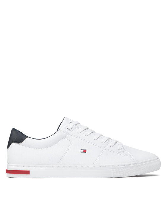 Tommy Hilfiger Sneakersy Tommy Hilfiger Essential Leather Detail Vulc FM0FM04047 Bílá