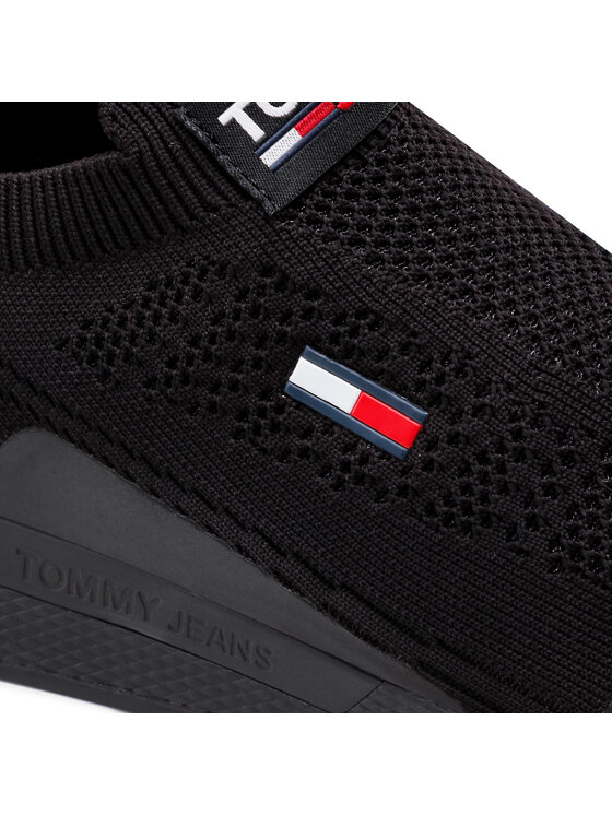 Tommy Jeans Sportcipők Tommy Jeans Flexi Sock Runner EM0EM00664 Fekete