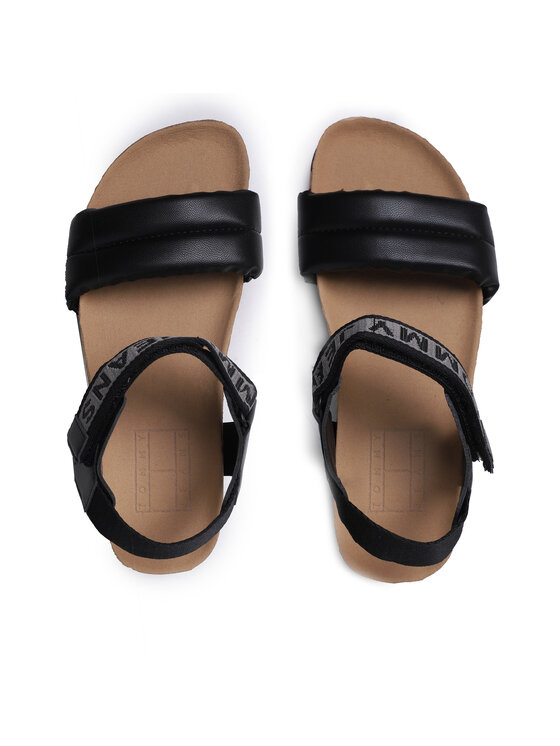 Tommy Jeans Sandale Tommy Jeans Flag Outsole Tommy Jeans Sandal EN0EN02122 Negru