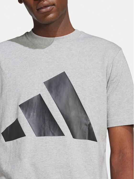 adidas adidas Футболка Essentials Big Logo JE8948 Сірий Regular Fit