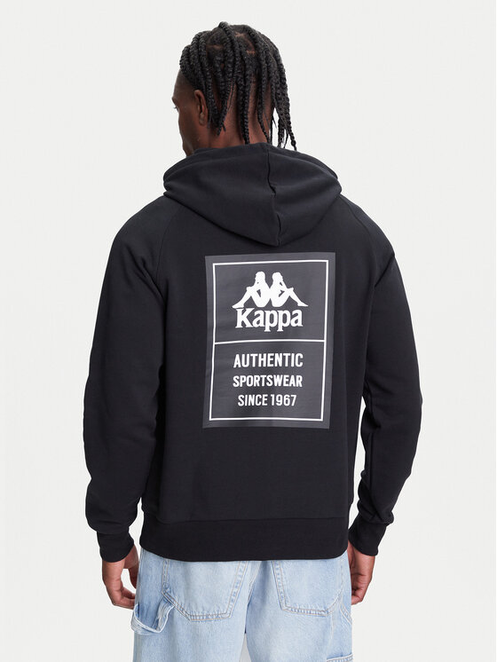 Kappa Kappa Sudadera Authentic 321W7GW Negro Regular Fit