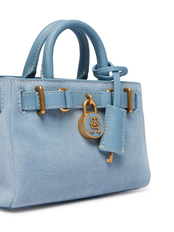 Tommy Hilfiger Táska Tommy Hilfiger American Icon Micro Tote Suede AW0AW18853 Kék