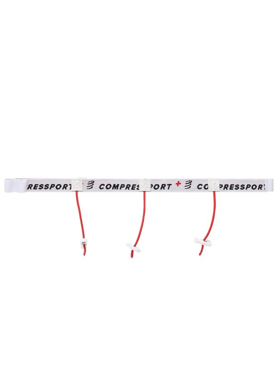Compressport Športový pás Compressport Race Belt CU00013B Biela