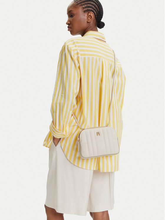 Tommy Hilfiger Kabelka Tommy Hilfiger Th Feminine Conv Camera Bag AW0AW17453 Écru