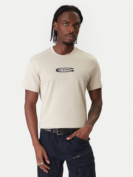 G-Star Raw G-Star Raw Camiseta Old Skool D25967-C812 Beis Regular Fit