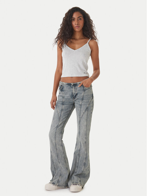 Guess Jeans Guess Jeans Top W6GPB5 KG372 Gris Regular Fit