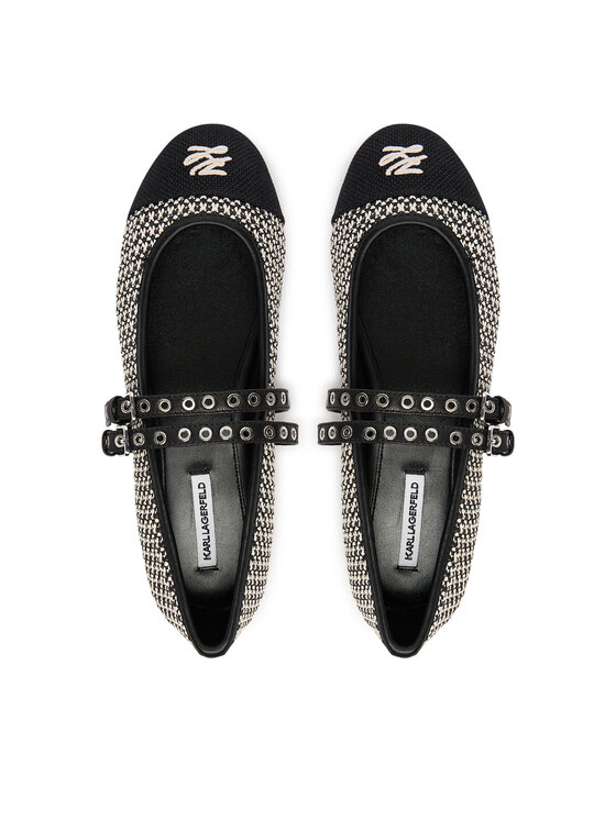 KARL LAGERFELD Балетки KARL LAGERFELD Karo KL40128 Чорний