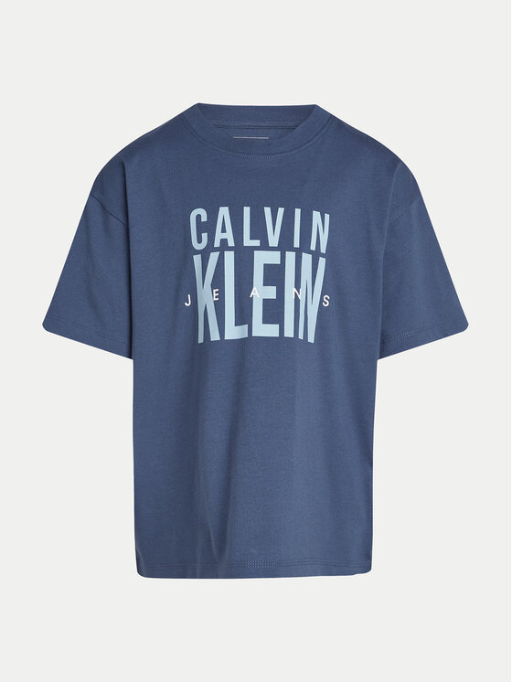 Calvin Klein Jeans Calvin Klein Jeans Majica Bold Graphic IB0IB02448 Modra Relaxed Fit