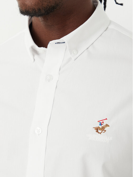 Beverly Hills Polo Club Beverly Hills Polo Club Camisa P-SS26M-BRASS Blanco Regular Fit