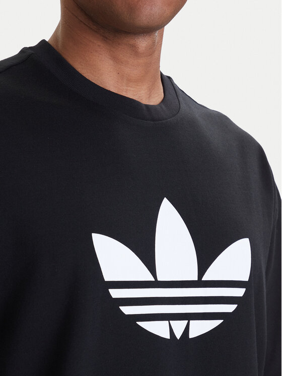 adidas adidas Marškinėliai adicolor Trefoil KD4091 Juoda Loose Fit
