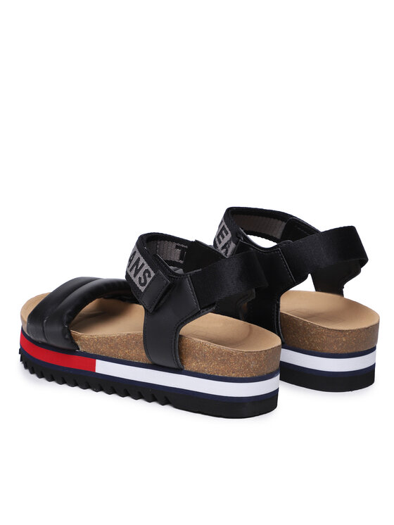 Tommy Jeans Szandál Tommy Jeans Flag Outsole Tommy Jeans Sandal EN0EN02122 Fekete