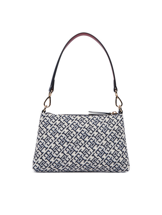 Tommy Hilfiger Torebka Tommy Hilfiger Th Jacquard Mini Shoulder Bag AW0AW19006 Niebieski