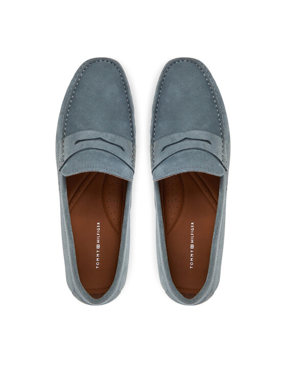 Tommy Hilfiger Mokasyny Tommy Hilfiger Casual Hilfiger Suede Driver FM0FM04998 Szary