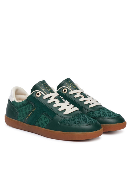 Tommy Hilfiger Sneakersy Tommy Hilfiger Th Tribeca Sneaker Monogram FW0FW09691 Zelená