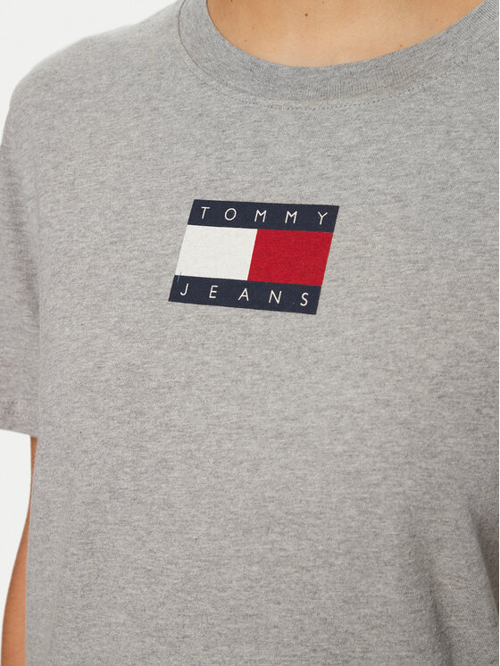Tommy Jeans Tommy Jeans Majica DW0DW20461 Siva Relaxed Fit
