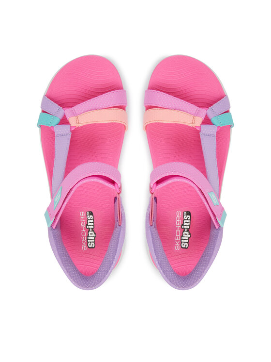Skechers Босоніжки Skechers Slip-Ins: Go Walk Flex Sandal - Lots Of Sol 303028L/MLT Фіолетовий
