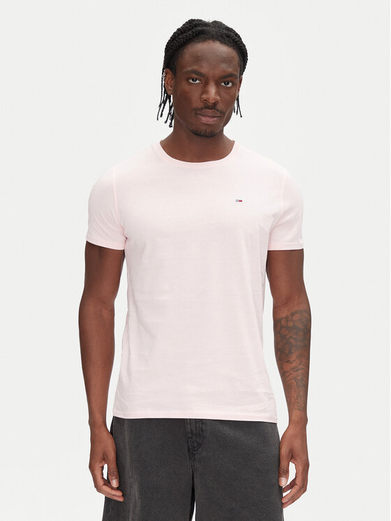 Tommy Jeans Tommy Jeans Marškinėliai DM0DM04411 Rožinė Slim Fit