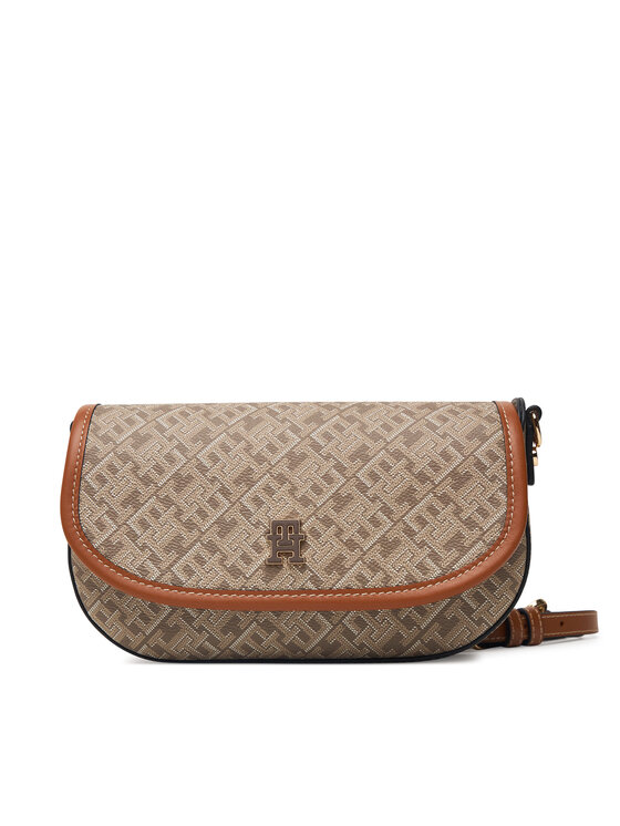 Tommy Hilfiger Kabelka Tommy Hilfiger Th Monoplay Saddle Bag AW0AW19172 Svetlo béžová