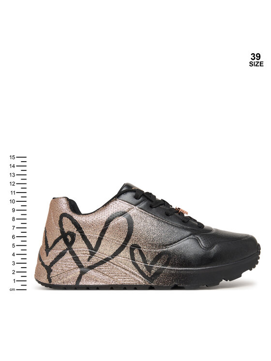 Skechers Sneakersy Skechers Jgoldcrown: Uno Lite - Heartdust Forever 310814L Czarny