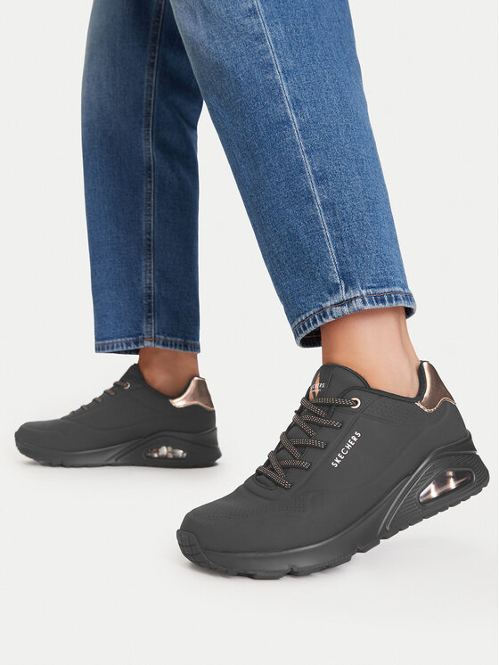 Skechers Sneakersy Skechers Shimmer Away 155196/BBK Czarny