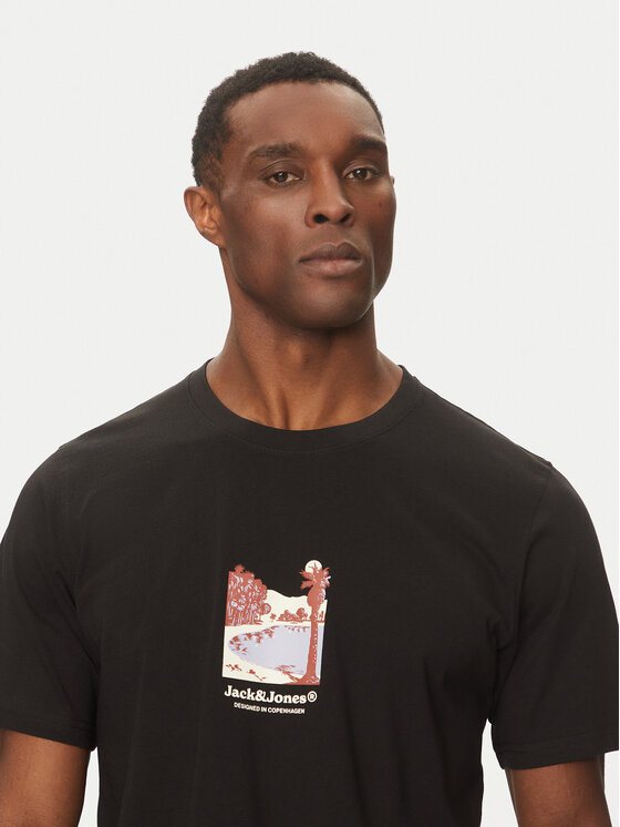 Jack & Jones Jack & Jones Футболка Split Graphic 12273000 Чорний Regular Fit