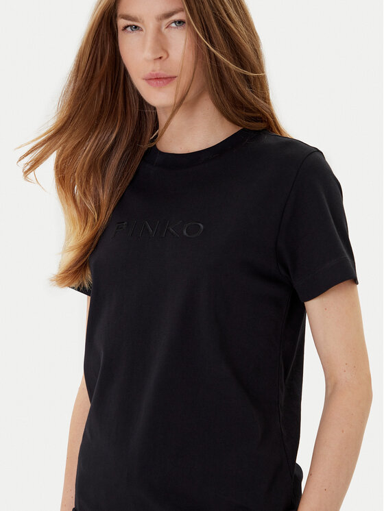 PINKO PINKO Футболка Start 101752 A2RD Чорний Regular Fit