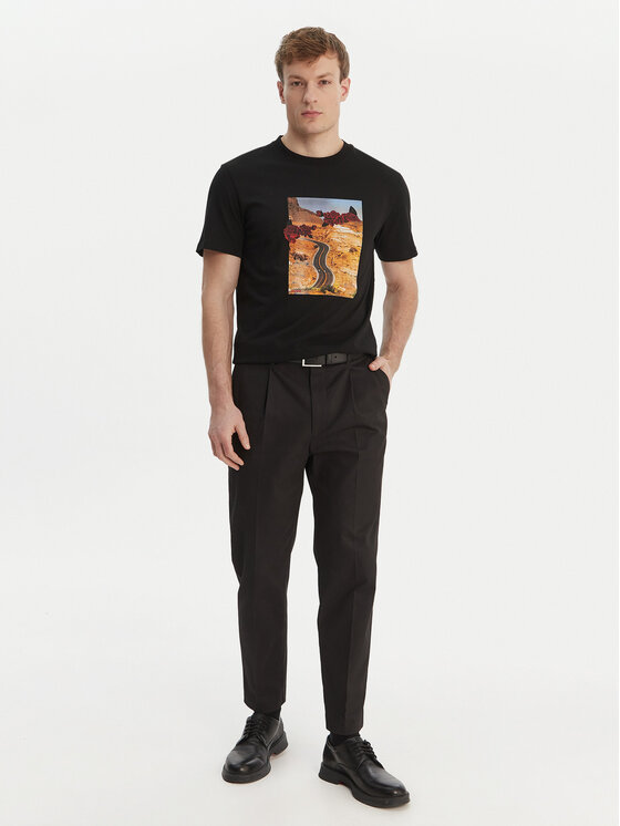 HUGO HUGO Camiseta Dikerd 50564024 Negro Relaxed Fit