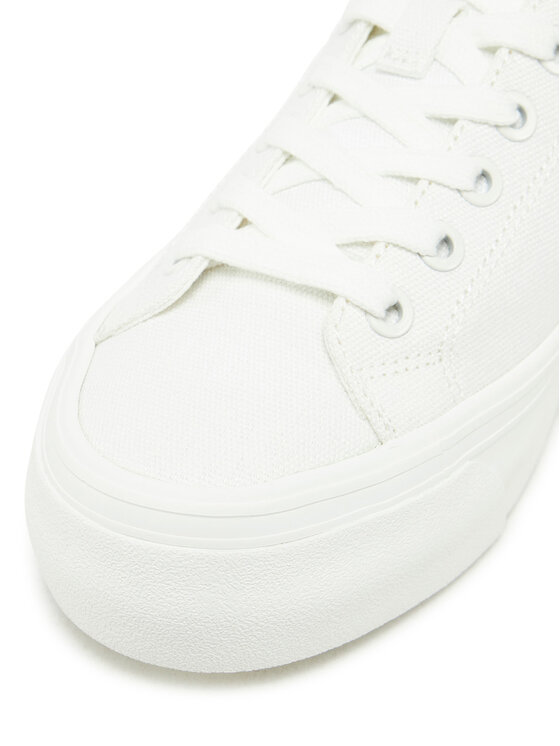 Calvin Klein Jeans Tenisówki Calvin Klein Jeans Vulc Flatform Low Cv Mg YW0YW01763 Biały