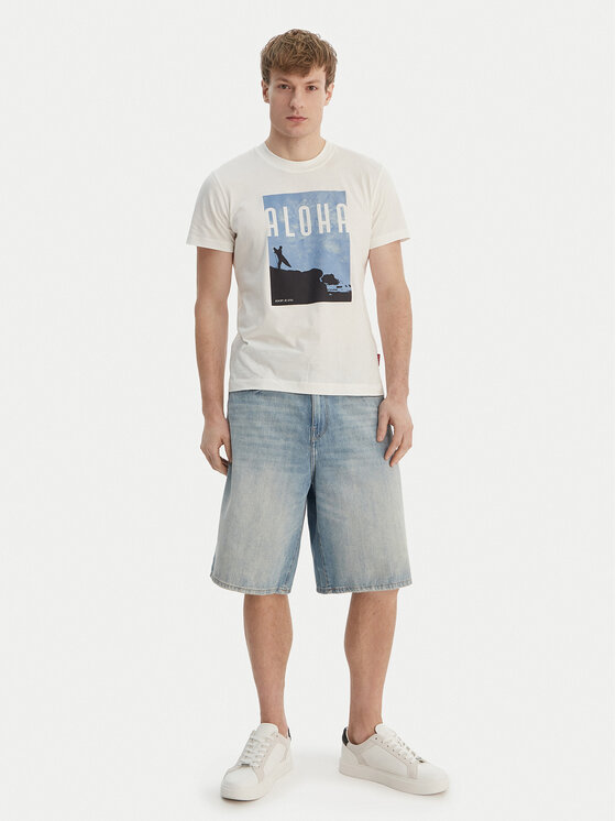 JOOP! Jeans JOOP! Jeans Camiseta JJJ-Lanakila 30101983 Écru Regular Fit