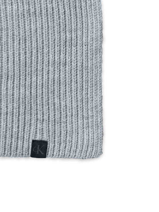 Calvin Klein Jeans Kepurės ir šaliko komplektas Calvin Klein Jeans Monogram Rib IU0IU00638 Pilka