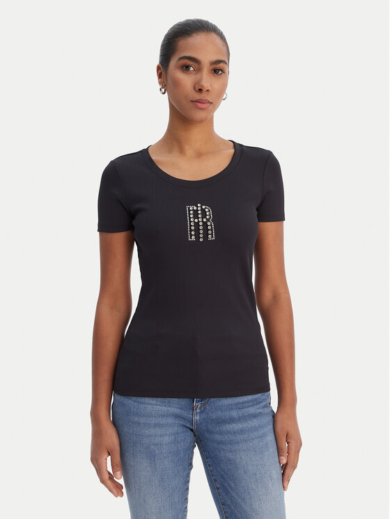 Fracomina Fracomina Camiseta FP26ST3001J42701 Negro Slim Fit