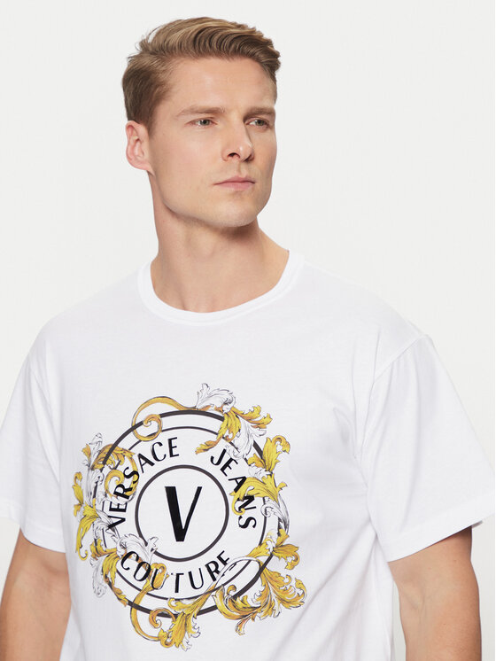 Versace Jeans Couture Versace Jeans Couture T-shirt 78GAHC01 Bianco Regular Fit