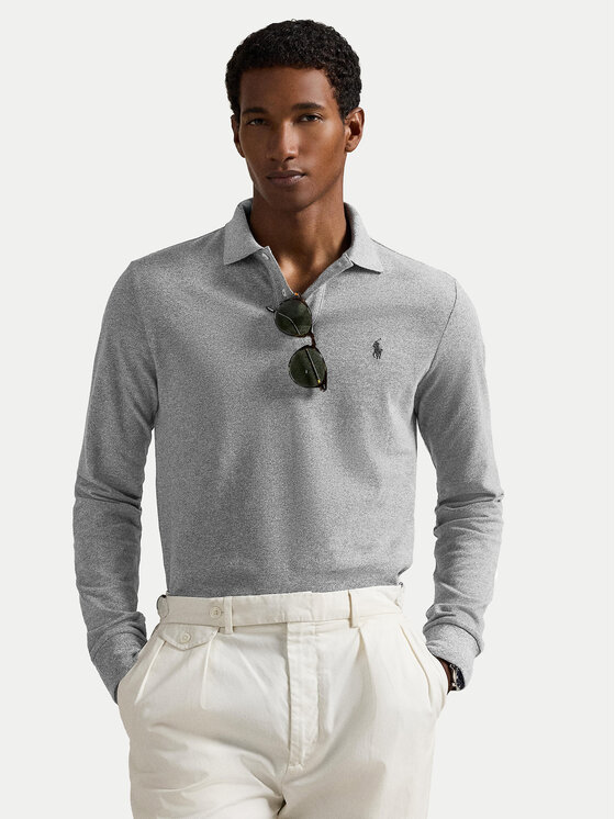 Polo Ralph Lauren Polo Ralph Lauren Polo majica 710680790003 Siva Custom Slim Fit