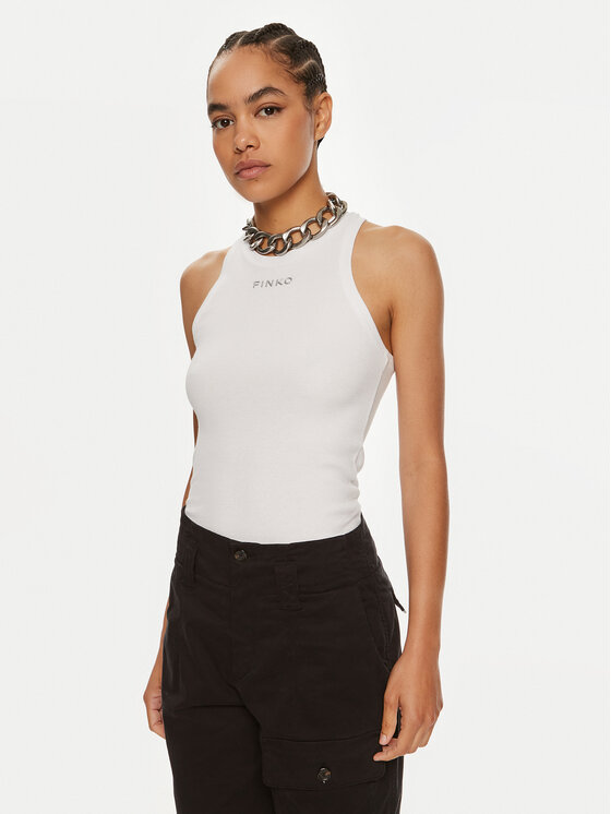 PINKO Pinko Top Distinto 100822 A22X Bela Regular Fit