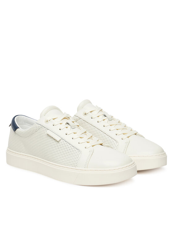 Calvin Klein Laisvalaikio batai Calvin Klein Clean Cup Low Laceup Perf Lth HM0HM01870 Balta