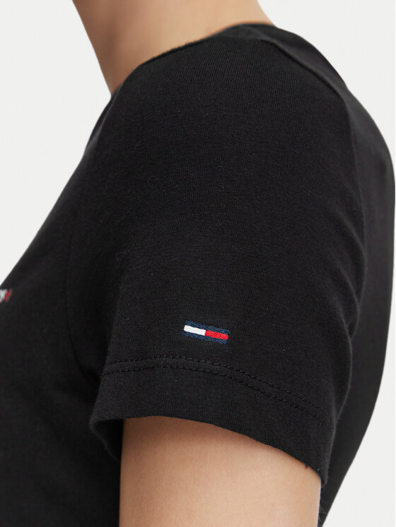 Tommy Jeans Tommy Jeans Camiseta Ess Logo DW0DW23479 Negro Slim Fit