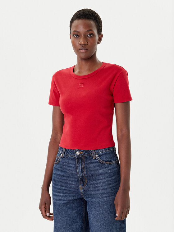 HUGO HUGO Camiseta Delanor 50512000 Rojo Slim Fit