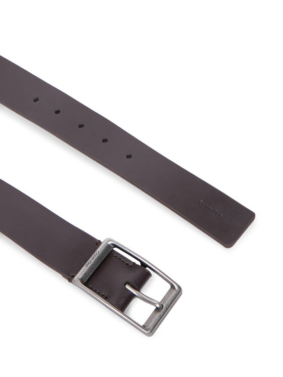 Calvin Klein Cintura Calvin Klein Casual Round Buckle Tumbled 35Mm LV04D7123G Marrone scuro