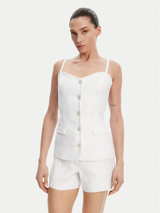 Guess Guess Топ W5GH0L WH5L2 Білий Regular Fit