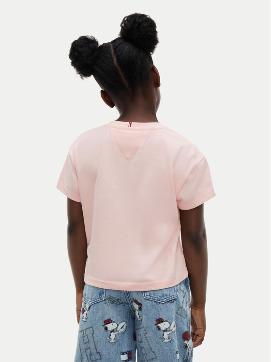 Tommy Hilfiger Tommy Hilfiger Camiseta Peanuts Flag  KG0KG09634 Rosa claro Regular Fit