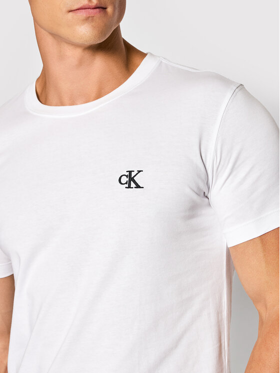 Calvin Klein Jeans Calvin Klein Jeans Marškinėliai Tee Shirt Essential J30J314544 Balta Slim Fit
