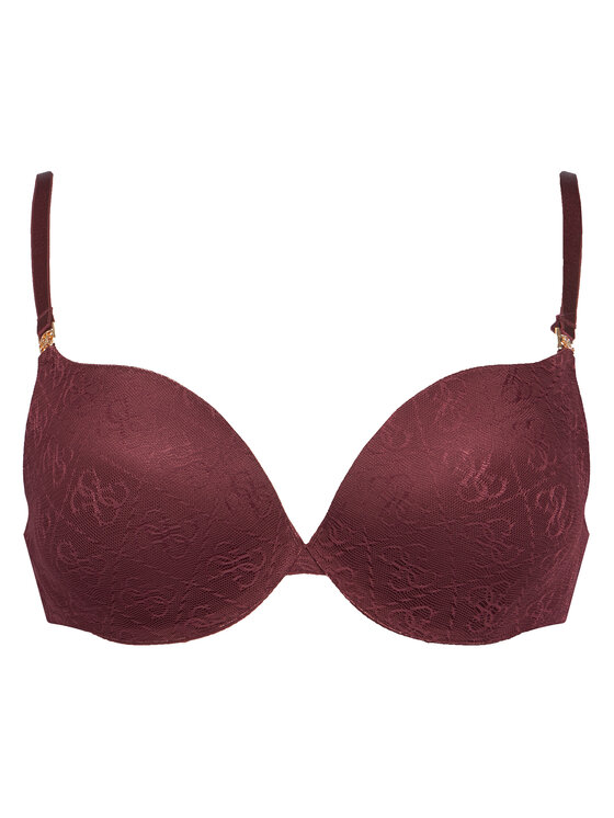 Guess Guess Бюстгальтер push-up O5RC12 KCLB0 Бордовий