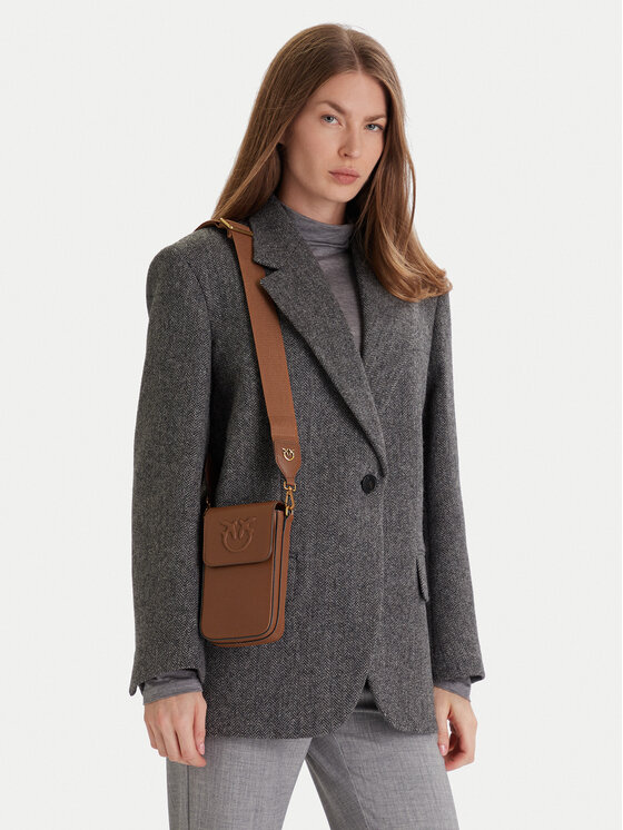 PINKO Torebka na telefon PINKO Phone Case Utility AI 25-26 PCPL 105355 A29Q Brązowy