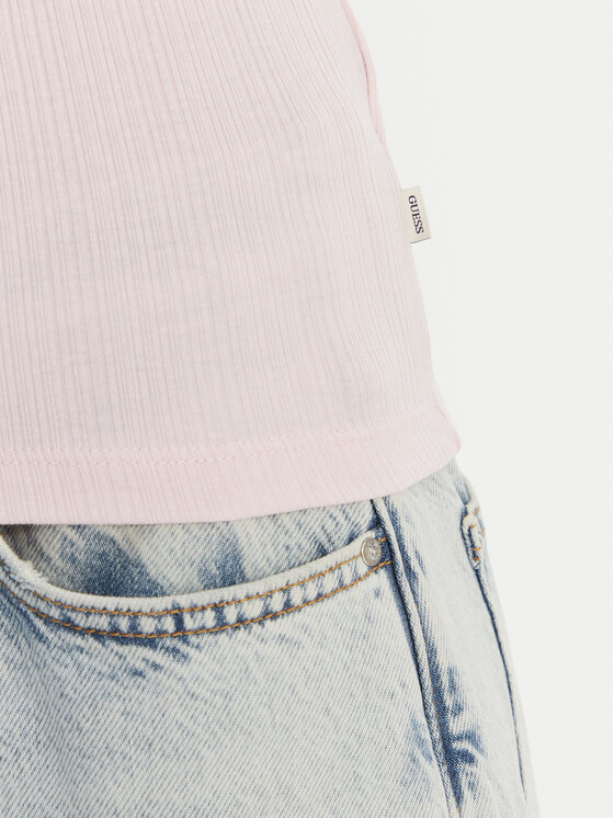Guess Jeans Guess Jeans Top W6GPZ8 KF641 Rosa Slim Fit