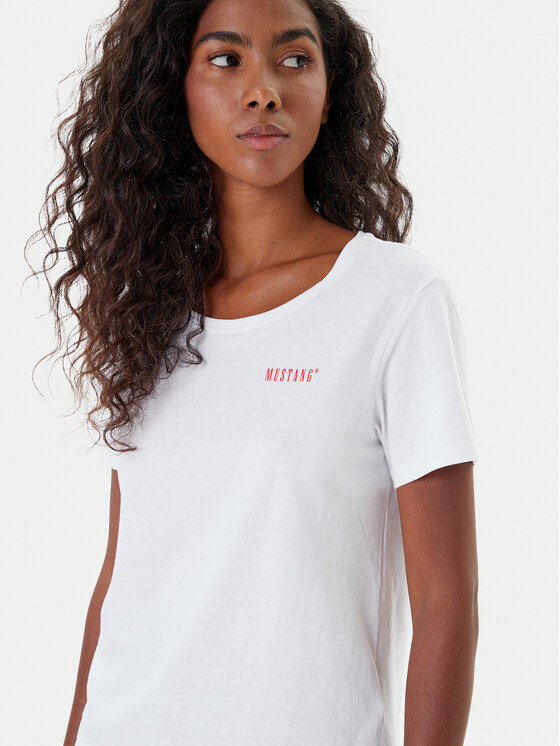 Mustang Mustang Camiseta Alma 1016748 Blanco Regular Fit
