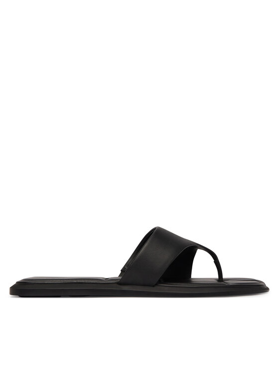 Calvin Klein Japonke Calvin Klein Leather Toe Post Sandals HW0HW02866 Črna