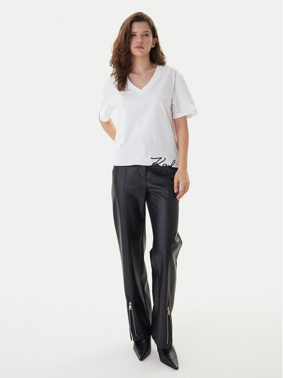 KARL LAGERFELD KARL LAGERFELD Camiseta B1W17031 Blanco Relaxed Fit